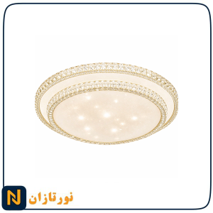 چراغ سقفی منشوری دو طبقه ریموت دار گرد رویه 50